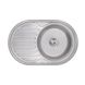 Кухонна мийка металева овальна LIDZ 500мм x 770мм матова 0.6мм із сифоном LIDZ775006SAT 1 з 2