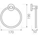 Держатель-кольцо для полотенец FERRO Grace 170мм округлый металлический хром AC11 2 из 2
