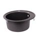 Кухонна мийка зі штучного каміння кругла LIDZ D510/200 505мм x 505мм чорний із сифоном LIDZGRF13D510200 4 з 7