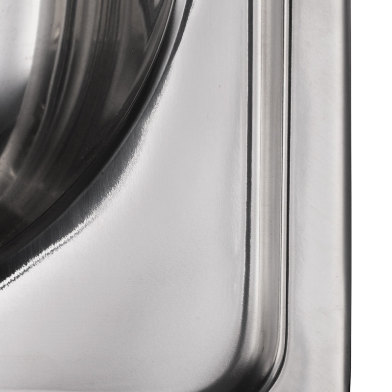 Мийка для кухні із нержавіючої сталі прямокутна HAIBA DOUBLE 780x430x180мм глянцева 0.8мм на дві чаші із сифоном HB0568