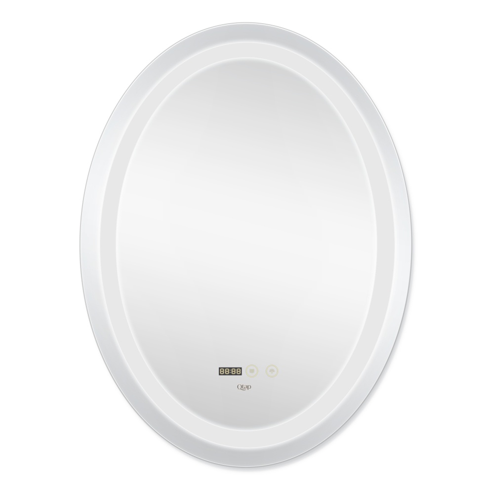 Зеркало овальное в ванную Q-TAP Mideya 79x58.5см c подсветкой сенсорное включение антизапотевание QT2078F8051W