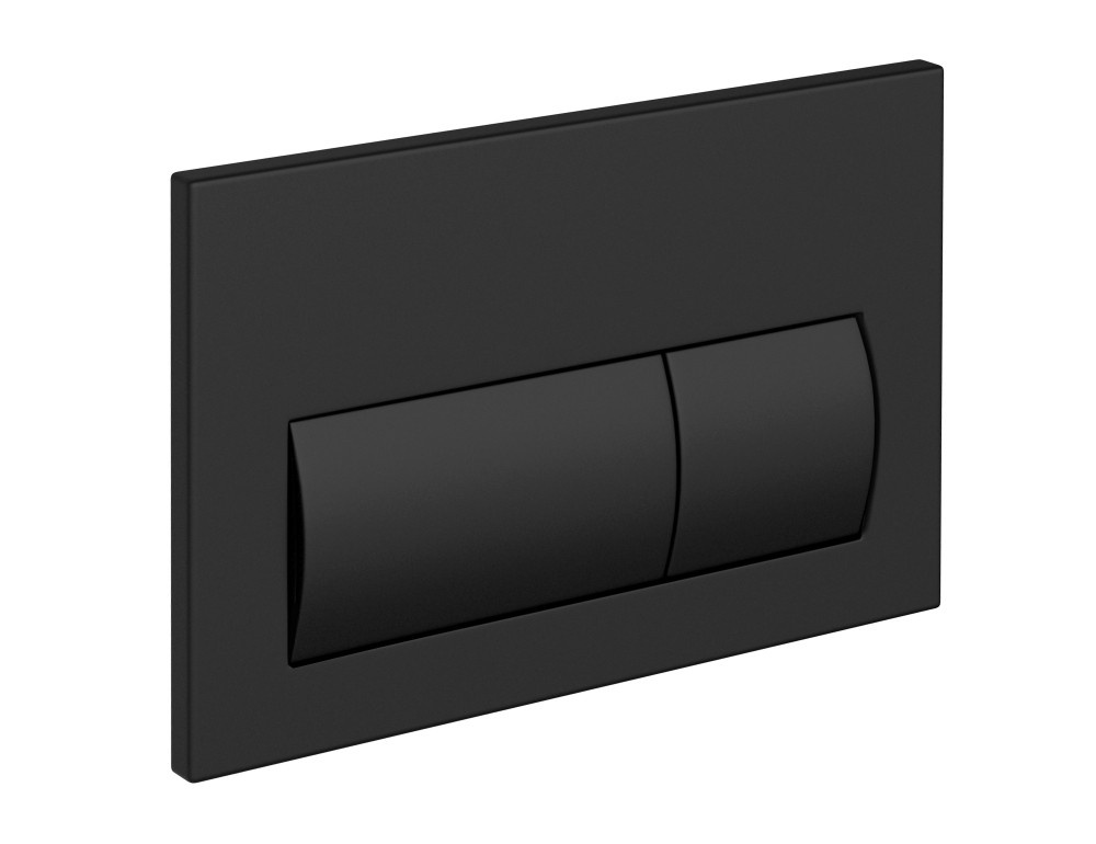Кнопка зливу для інсталяції CERSANIT PRESTO пластикова подвійна матована чорна COAB1001560947