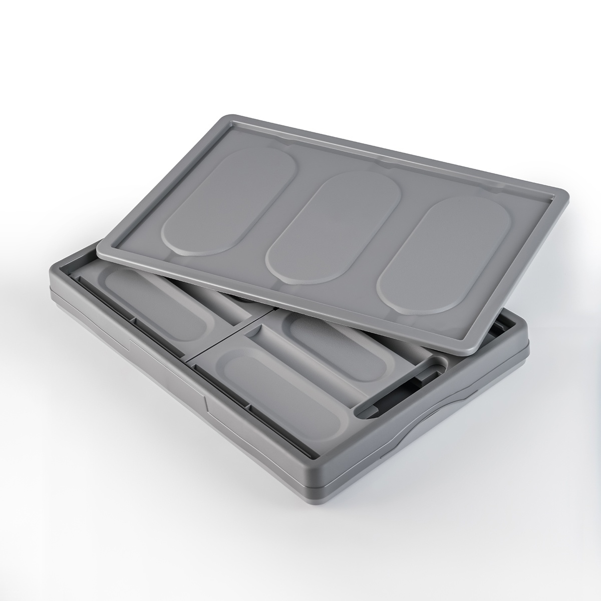 Ящик для зберігання з кришкою MVM пластиковий сірий 230x290x420 FB-1 30L GRAY