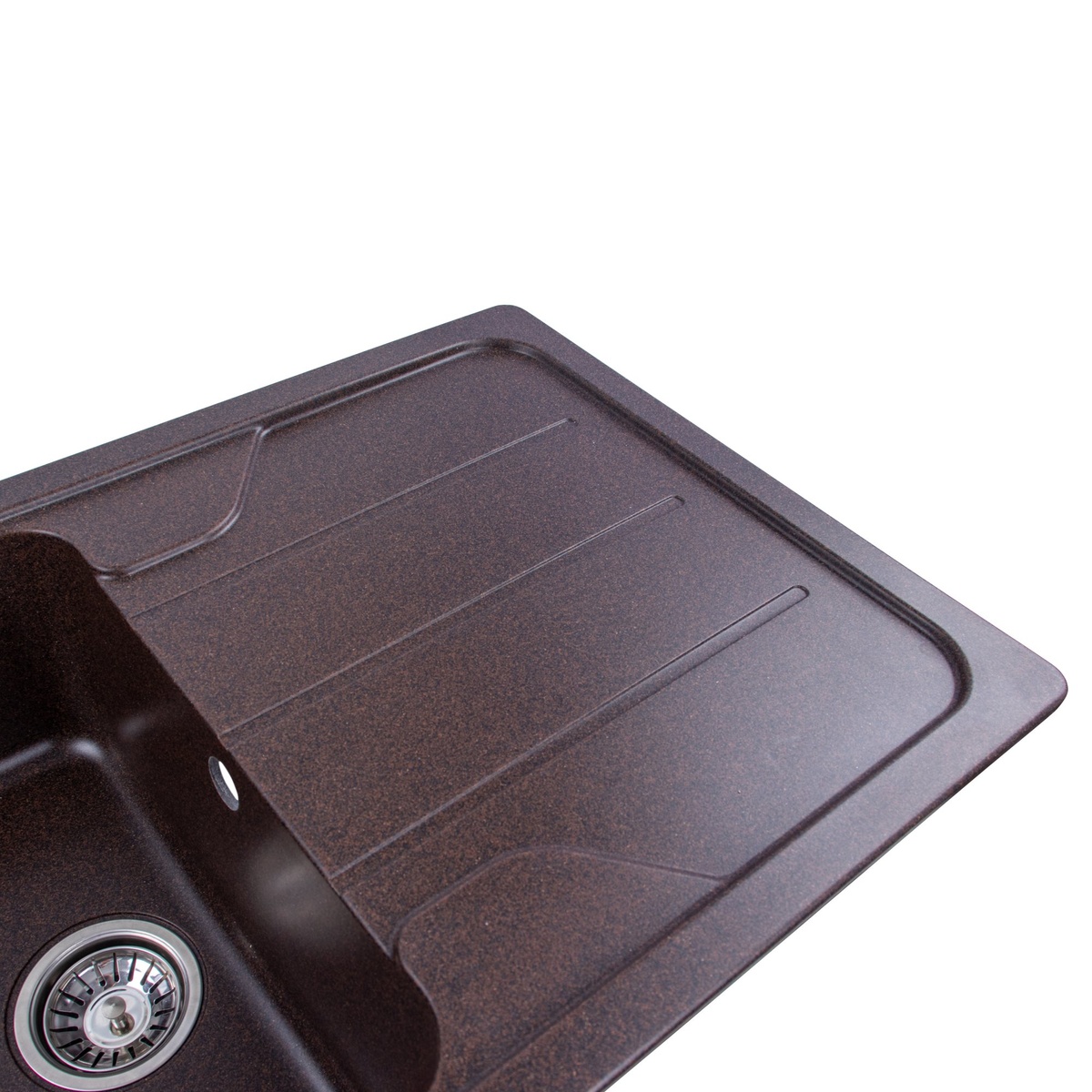 Мийка для кухні гранітна прямокутна PLATINUM 7850 VERONA 780x500x180мм без сифону коричнева PLS-A25163