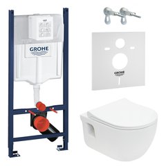 Комплект інсталяції GROHE Rapid SL безобідковий унітаз VOLLE з кришкою мікроліфт дюропласт 13-64-267+3884000G