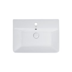 Раковина подвесная для ванны 595мм x 420мм Q-TAP Virgo белый прямоугольная QT18112253W