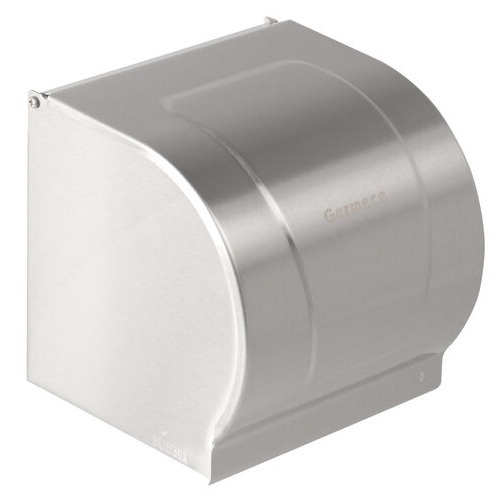 Держатель для туалетной бумаги с крышкой PLATINUM 62 ТМ (9709) прямоугольный из нержавеющей стали сатин PLS-A32636
