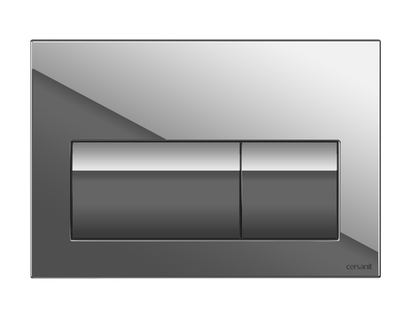 Кнопка зливу для інсталяції CERSANIT PRESTO K97-374 пластикова подвійна глянцева хром 000019280