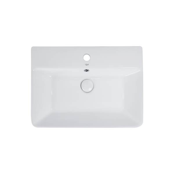 Раковина подвесная для ванны 595мм x 420мм Q-TAP Virgo белый прямоугольная QT18112253W