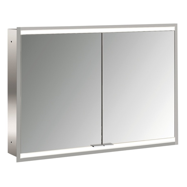 Шкафчик подвесной с зеркалом в ванную EMCO 100.4x72.7x16.7см c подсветкой серый 949706055