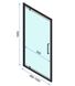 Двері скляні для душової ніші універсальні розпашні REA RAPID SWING 195x100см прозоре скло 6мм профіль чорний REA-K6410 2 з 7