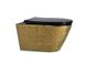 Унитаз подвесной для инсталляции безободковый чёрно-золотой ASIGNATURA Exclusive с сиденьем с микролифтом 57802803 1 из 3