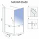 Кабина для душа квадратная угловая левая без поддона REA MAXIM 80x80x195см прозрачное стекло 6мм профиль хром REA-K0264 2 из 7