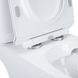 Унитаз напольный безободковый белый Q-TAP Presto сиденье микролифт выпуск в стену QT24221217AW 4 из 15