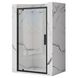 Двері скляні для душової ніші універсальні розпашні REA RAPID SWING 195x100см прозоре скло 6мм профіль чорний REA-K6410 1 з 7