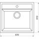 Кухонная мойка керамогранитная прямоугольная GLOBUS LUX VOLTA 510мм x 570мм черный без сифона 000002997 2 из 5