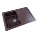 Мойка для кухни гранитная прямоугольная PLATINUM 7850 VERONA 780x500x180мм без сифона коричневая PLS-A25163 2 из 11