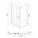 Дверь для душевой ниши EGER LEXO стеклянная раздвижная трехсекционная 195x120см прозрачная 6мм профиль хром 599-812/1 2 из 6