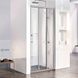 Двері для душової ніші EGER LEXO скляні розсувні трисекційні 195x120см прозорі 6мм профіль хром 599-812/1 6 з 6