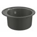 Раковина на кухню керамічна кругла GROHE K200 510мм x 510мм чорний із сифоном 31656AT0 1 з 5