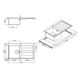 Кухонная мойка стальная прямоугольная APELL 860мм x 500мм матовая 1мм с сифоном SQ861IRSC 2 из 2