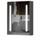 Шкафчик подвесной с зеркалом в ванную AQUARIUS Silver 60x75x15см c подсветкой серый AQ-U1665196097 1 из 2