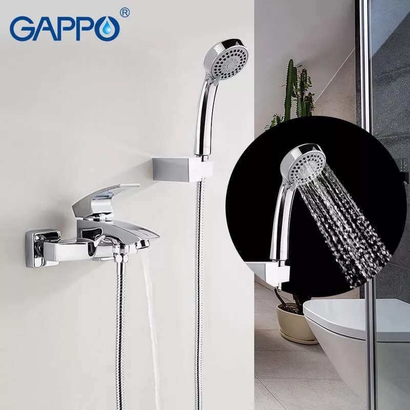 Cмеситель для ванны однорычажный с коротким изливом GAPPO хром латунь G3007