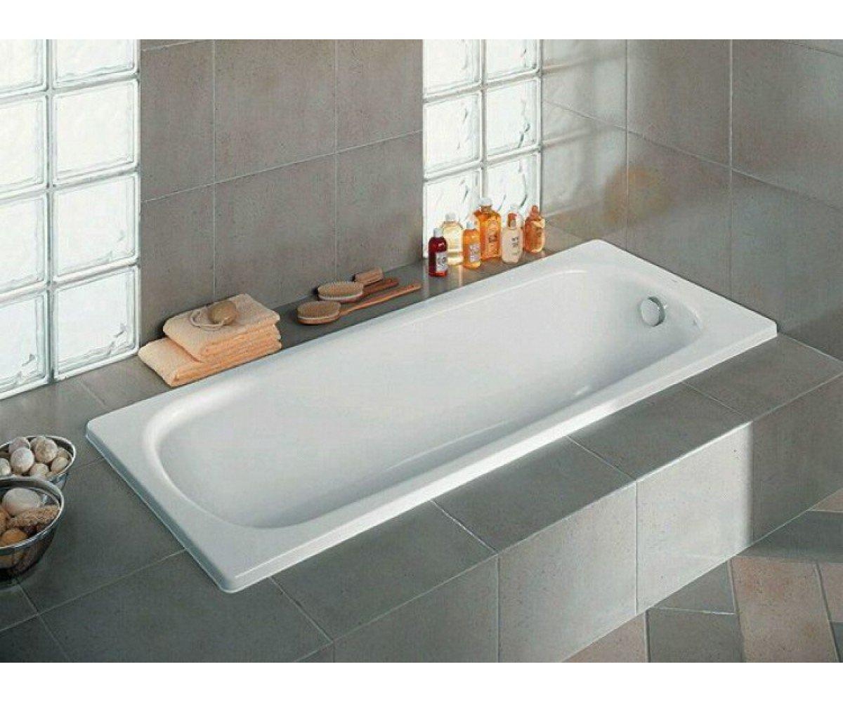 Ванна чугунная металлическая прямоугольная ROCA CONTINENTAL 150см x 70см оборачиваемая с ножками A21291300R+A150412330