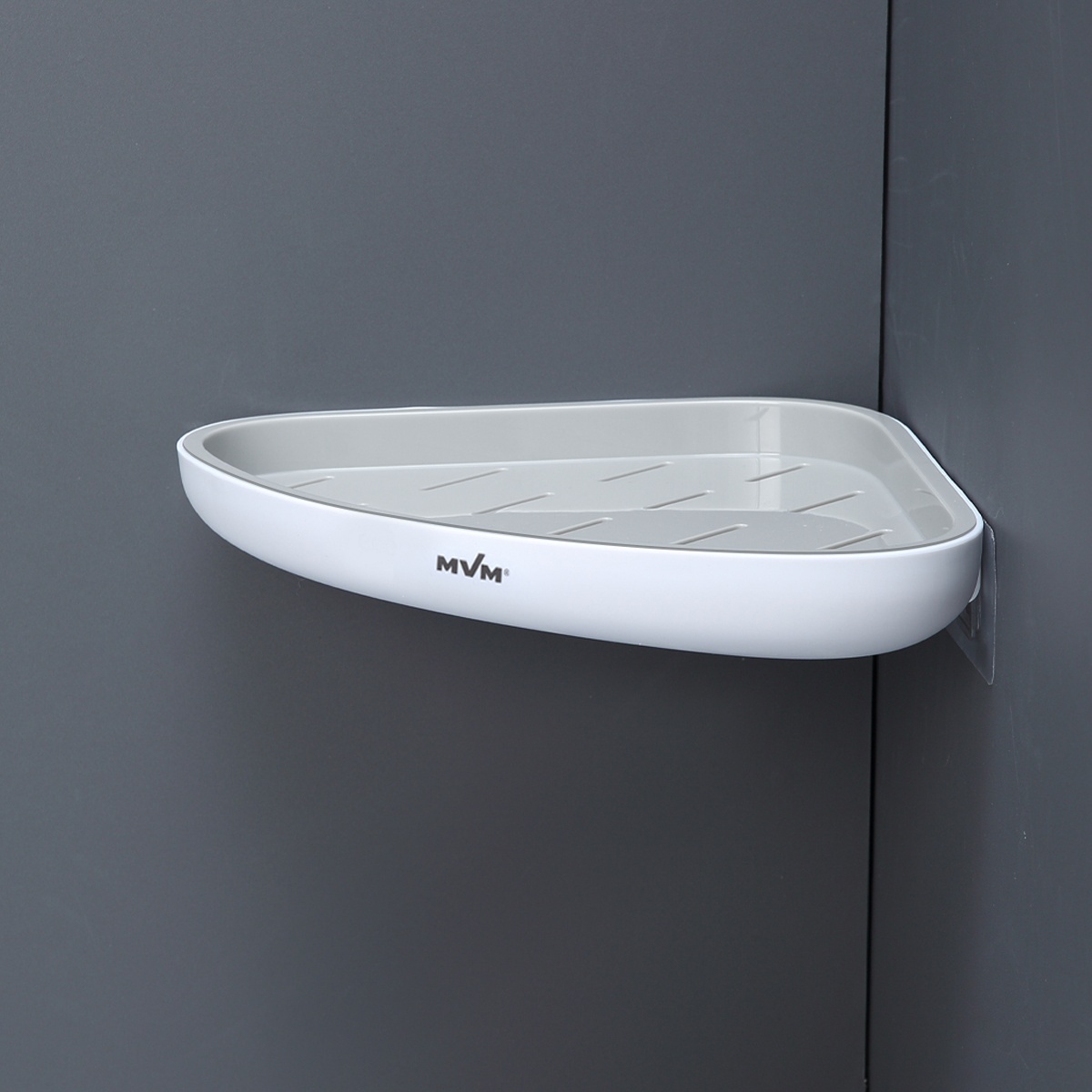 Набір аксесуарів для ванної MVM №8 округлий пластиковий сірий MVM-MH-08 white/gray