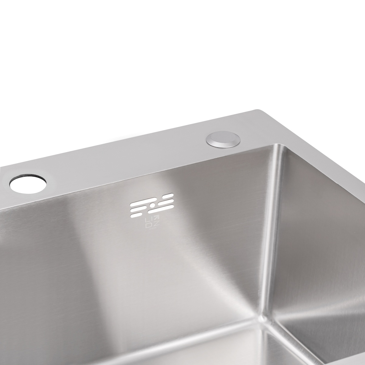 Мийка для кухні із нержавіючої сталі квадратна LIDZ 500x500x220мм матова 1мм із сифоном LIDZH5050BRU3010
