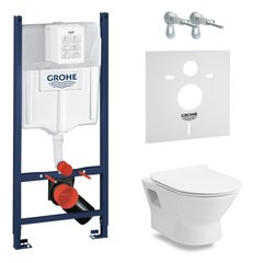 Комплект інсталяції GROHE Rapid SL безобідковий унітаз VOLLE з кришкою мікроліфт дюропласт 13-77-034+3884000G