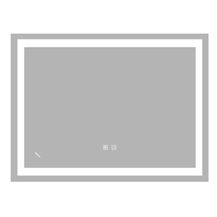 Зеркало в ванную ZERIX Kubix 60x80см c подсветкой сенсорное включение антизапотевание прямоугольное ZX6053