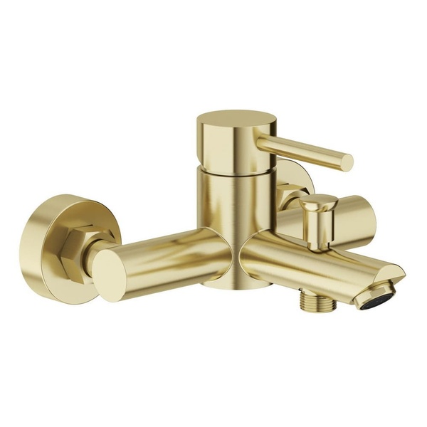 Cмеситель для ванны однорычажный с коротким изливом VOLLE CRUZE золотой нержавеющая сталь 1547.030115