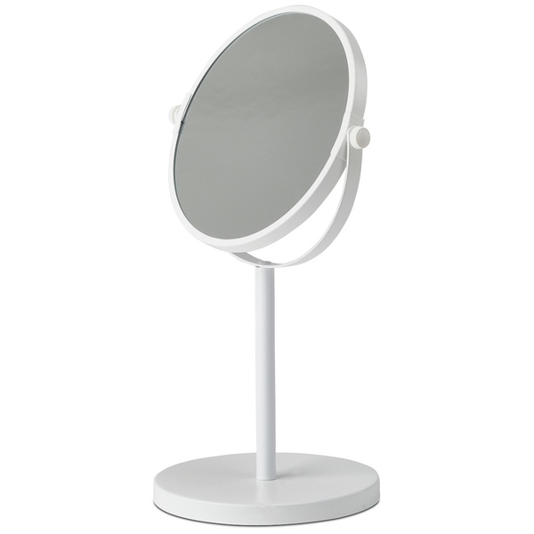 Косметическое зеркало AQUANOVA Beau круглое настольное металлическое белое BEAMIR-43