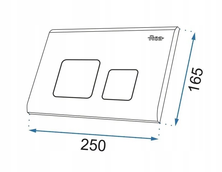 Кнопка слива для инсталляции REA E5699 F NIKIEL пластиковая двойная матовая сатин reay-00000000092