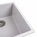 Мийка для кухні гранітна квадратна PLATINUM 4040 RUBA 440x440x200мм без сифону біла PLS-A40847 4 з 8