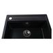 Кухонна мийка зі штучного каміння прямокутна GLOBUS LUX VOLTA 510мм x 570мм чорний без сифону 000009669 3 з 5