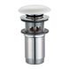 Донний клапан натискний для раковини OMNIRES із переливом керамічний 1 1/4" глянцевий білий A706BP 1 з 2