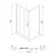 Двері скляні для душової ніші розсувні трисекційні EGER LEXO 91.5x195см прозоре скло 6мм профіль хром 599-809/1 2 з 6
