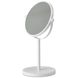 Косметическое зеркало AQUANOVA Beau круглое настольное металлическое белое BEAMIR-43 1 из 2