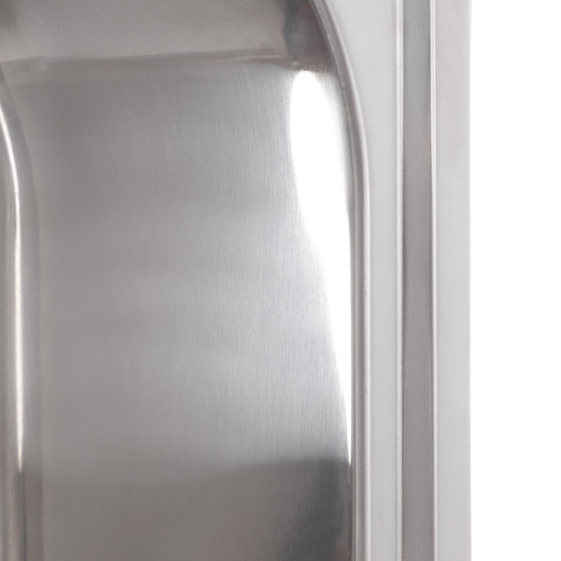 Мийка для кухні із нержавіючої сталі прямокутна HAIBA Polish 490x470x180мм глянцева 0.8мм із сифоном HB0536