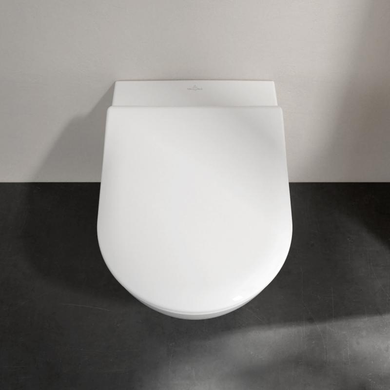 Унітаз підвісний безобідковий білий VILLEROY&BOCH SUBWAY 2.0 із сидінням з мікроліфтом 5614R201