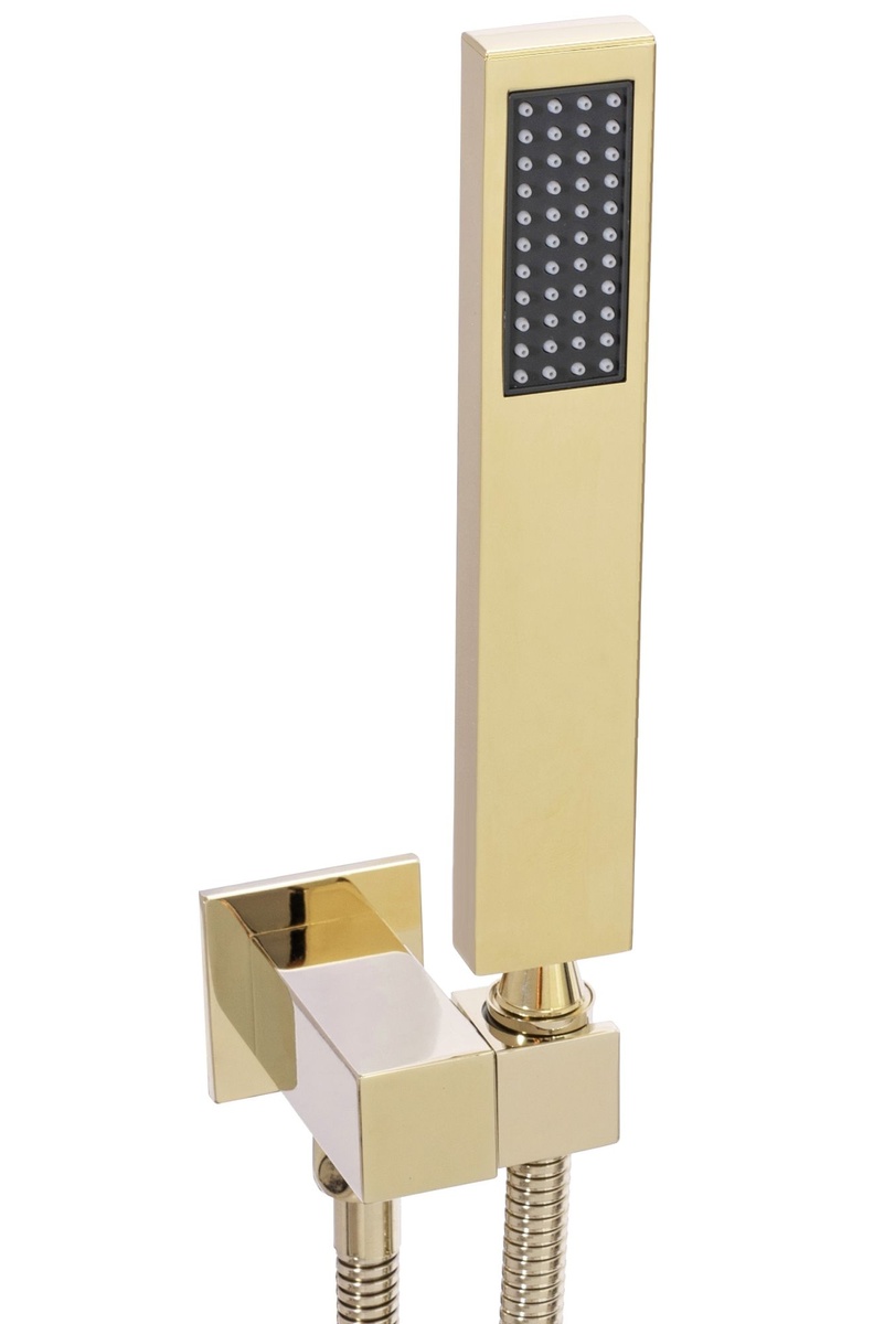 Душевая система скрытого монтажа REA DAVIS L.GOLD REA-P6324 с верхним душем латунная золото