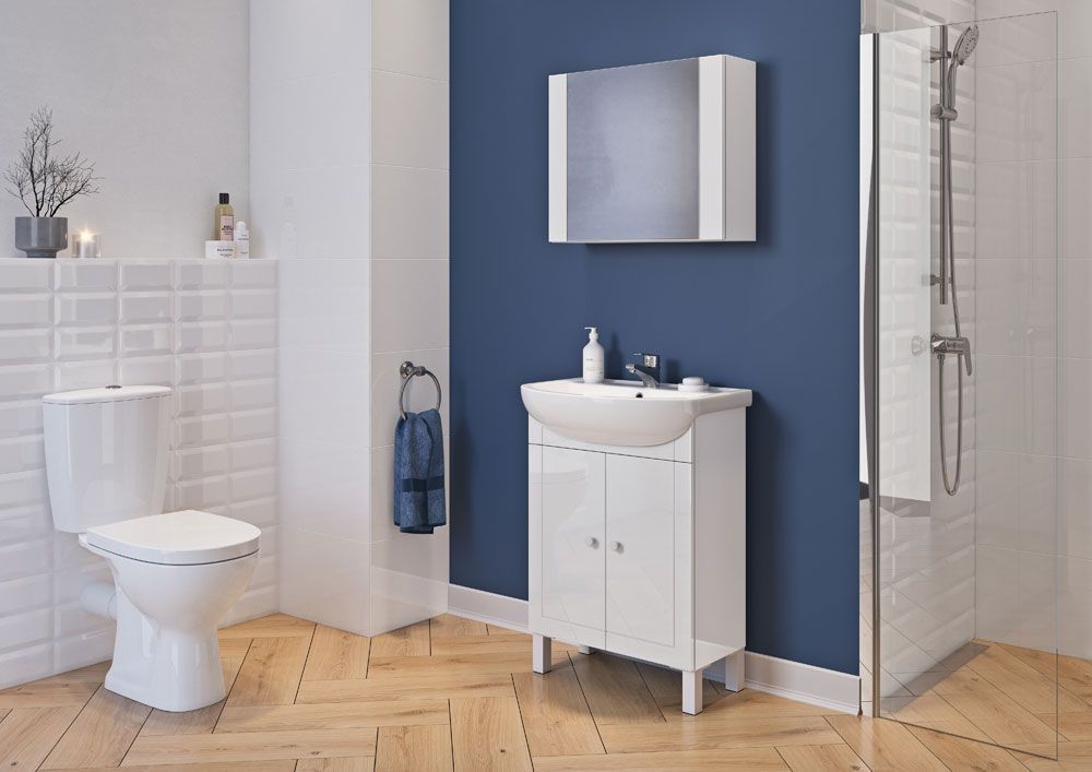 Умивальник підвісний CERSANIT Arteco 550x440x150мм напівкруглий білий K667-008