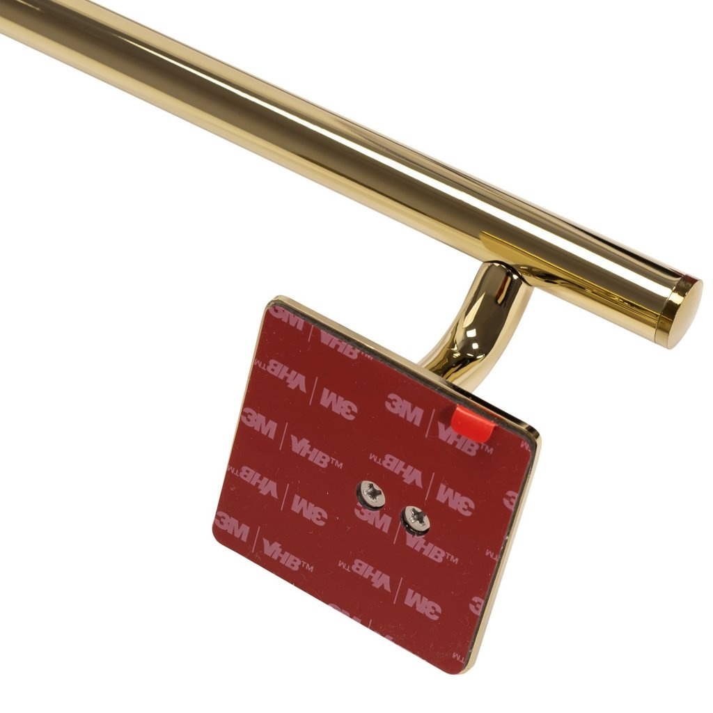 Тримач для рушників REA 455мм прямокутний металевий золото REA-77055