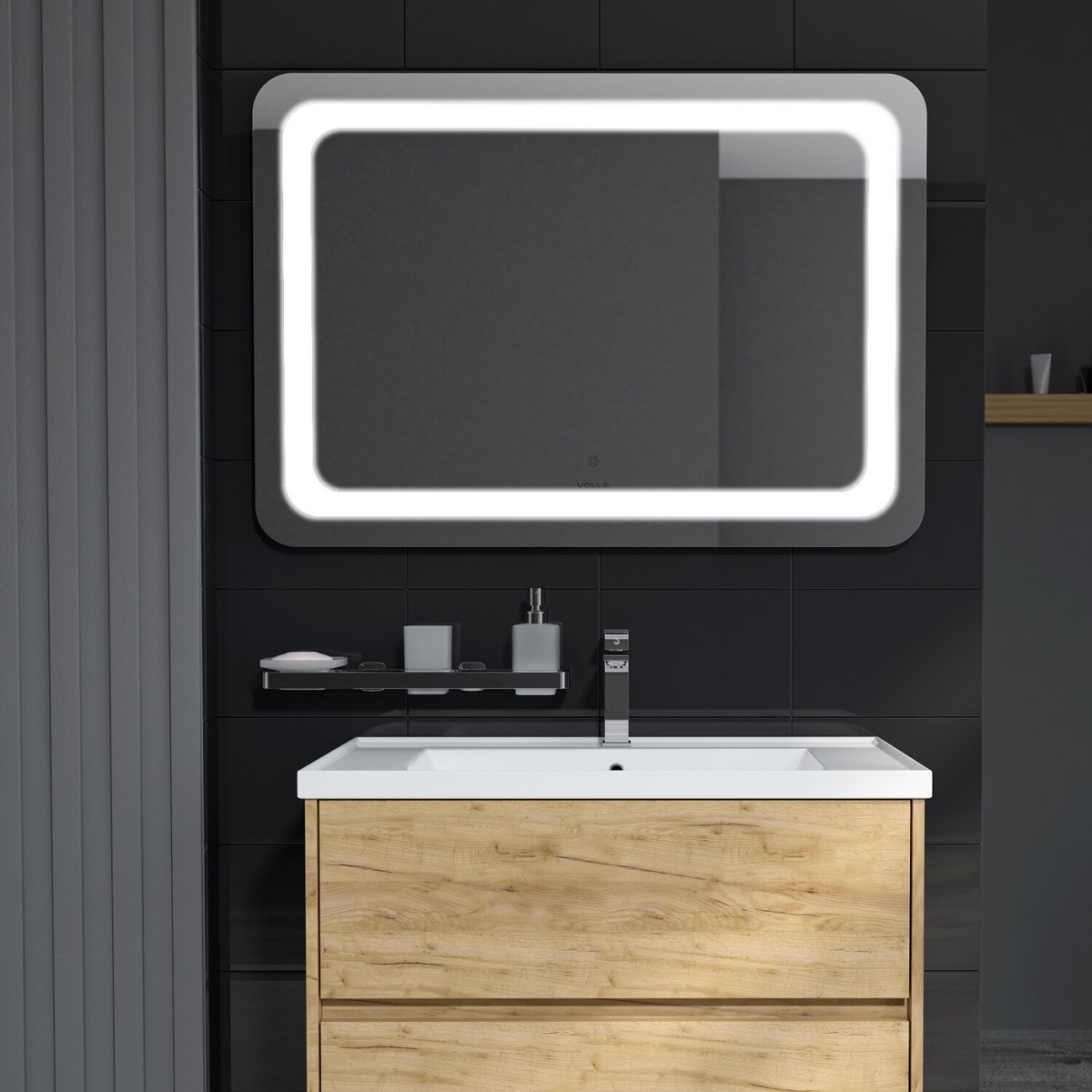 Зеркало в ванную VOLLE LUNA TANGA 70x100см c подсветкой сенсорное включение прямоугольное 1648.52121700