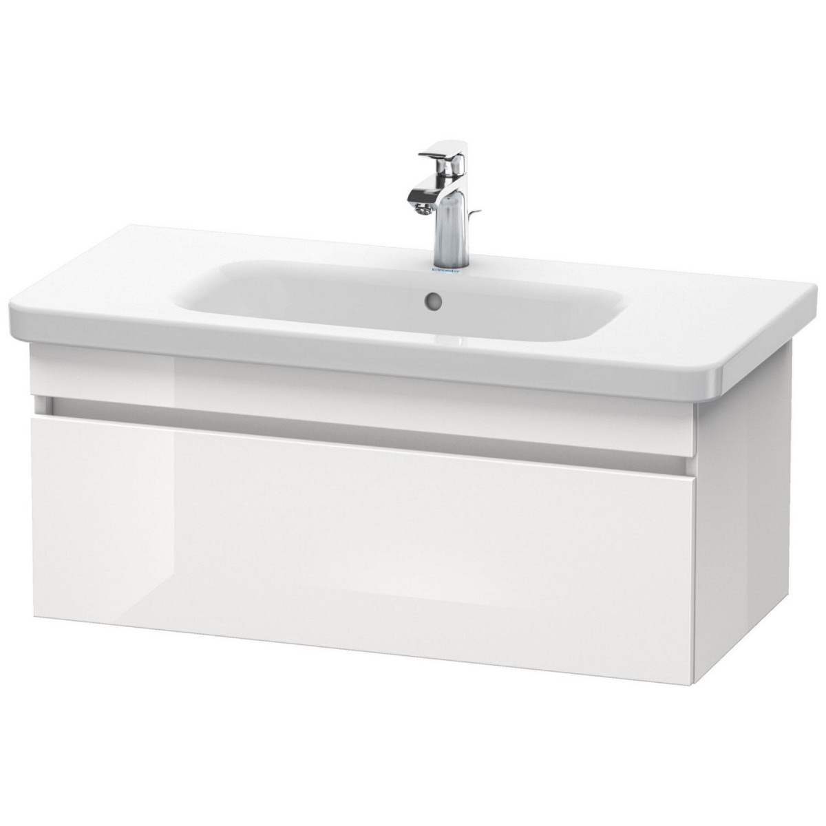 Тумба с умывальником DURAVIT DuraStyle 100x39.8x48см подвесная белая DS63822222111