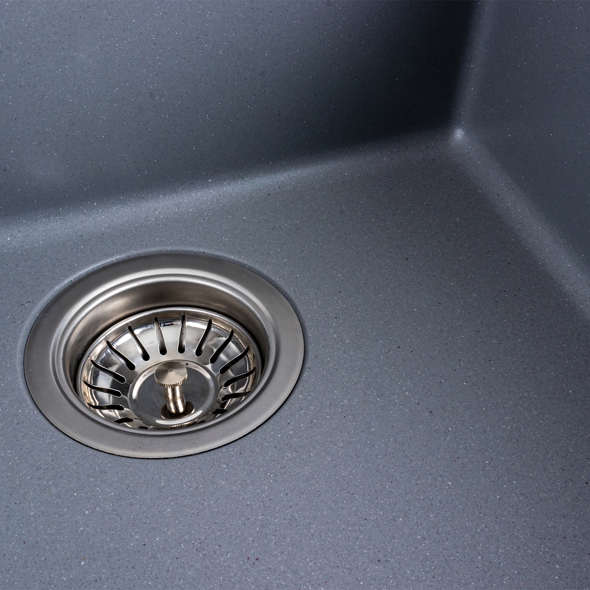 Мийка для кухні гранітна квадратна PLATINUM 4040 RUBA 440x440x200мм без сифону сіра PLS-A40721