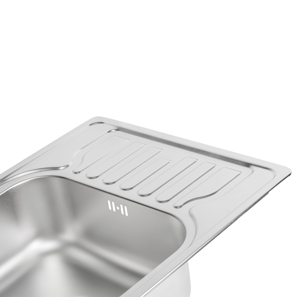 Мийка для кухні із нержавіючої сталі прямокутна LIDZ 580x480x180мм матова 0.8мм із сифоном LIDZ5848SAT