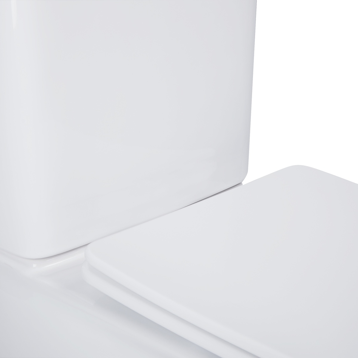 Унітаз підлоговий безобідковий білий Q-TAP Nando кришка мікроліфт випуск в стіну QT12221222AW